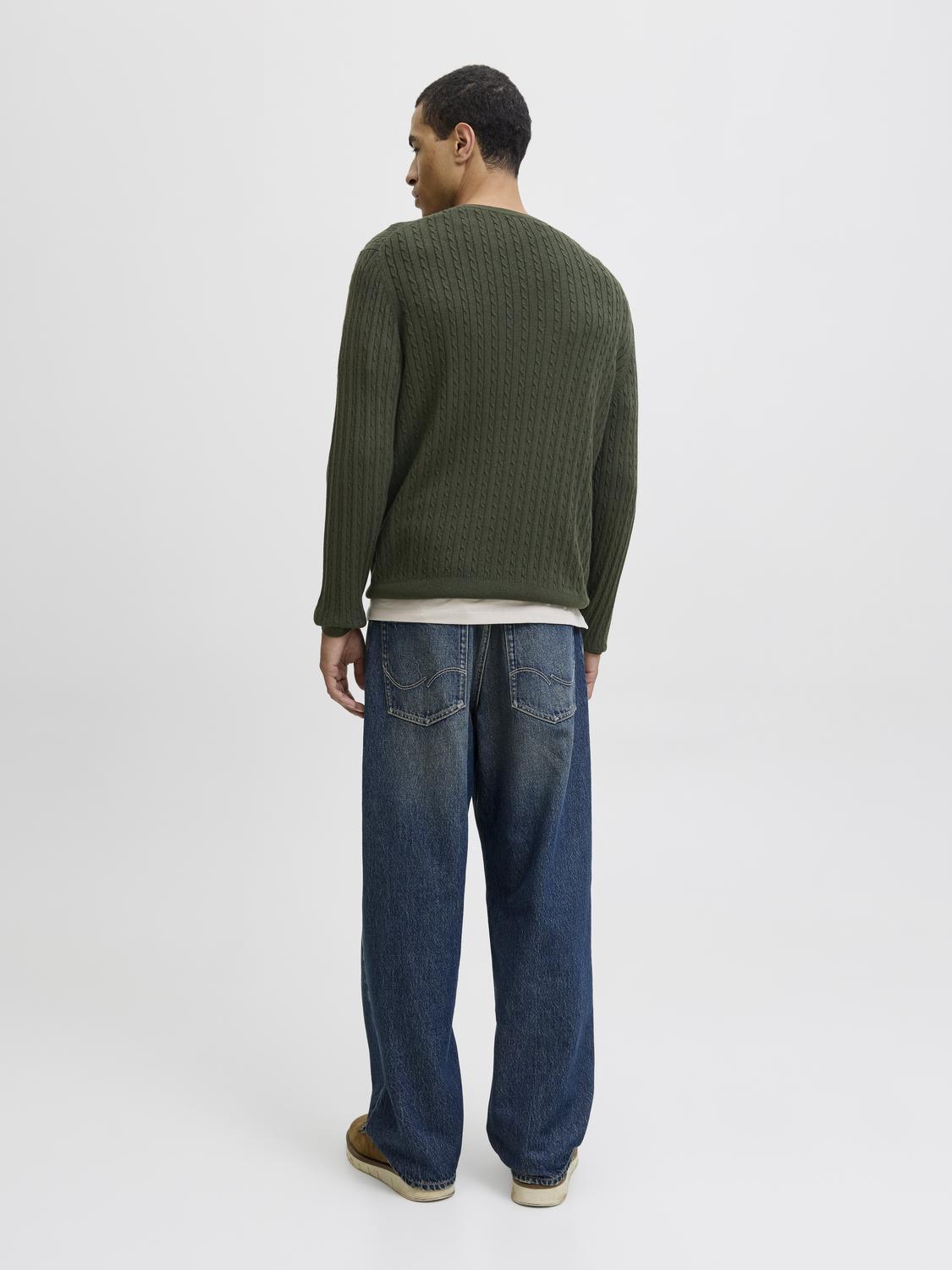 JJEEMIL CABLE KNIT CREW NECK